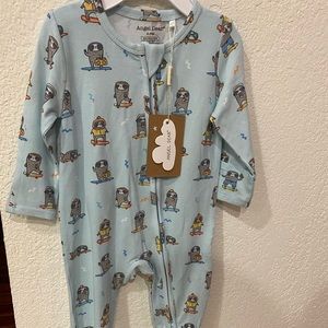 Angel Dear Skater Sloths Zipper Footie